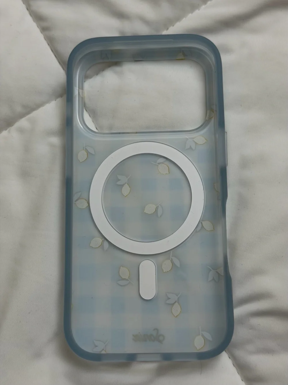 Sonix iPhone 17 Pro Lemon Gingham MagSafe Blue iPhone Case